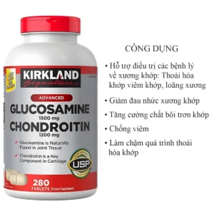 Công dụng Viên uống bổ xương khớp Glucosamine 1500mg & Chondroitin của Mỹ
