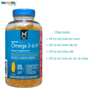 Công dụng Viên uống dầu cá Omega 3 6 9 Heart Health 325 viên của Mỹ