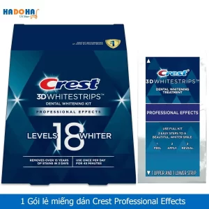 Miếng dán Crest 3D White Professional Effects 1 gói lẻ