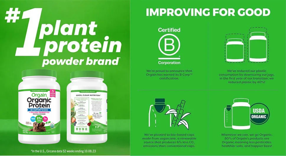 Giới thiệu Bột Protein hữu cơ 50 Superfoods 1.22kg hương chocolate của Mỹ