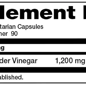 Thành phần Viên uống giấm táo giảm cân Apple Cider Vinegar 1200mg của Mỹ