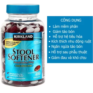 Công dụng Viên uống nhuận tràng Stool Softener Kirkland 400 viên của Mỹ