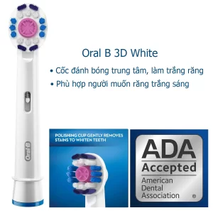 Đầu bàn chải điện Oral B Braun 3D White