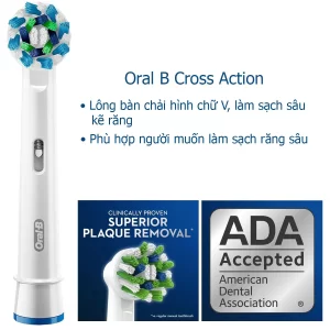 Đầu bàn chải điện Oral B Braun Cross Action