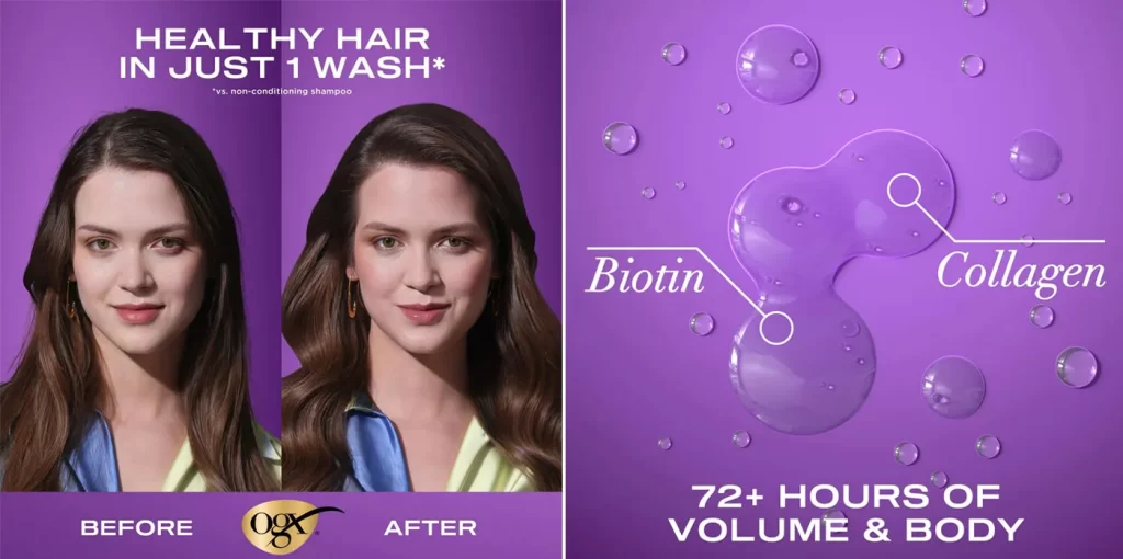 Giới thiệu Cặp gội xả chống rụng tóc biotin collagen ogx 750ml x2 của Mỹ