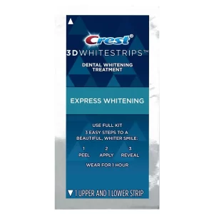 Miếng dán trắng răng Crest 3D White Whitestrips 1 Hour Express 2