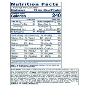 Thành phần Sữa bột Ensure Original hương vani 400g của Mỹ