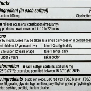 Thành phần Viên uống nhuận tràng Stool Softener Kirkland 400 viên của Mỹ