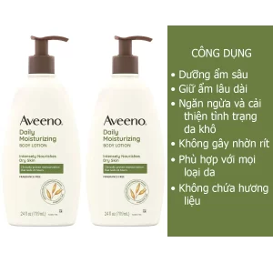 Công dụng Sữa dưỡng thể Aveeno Body Lotion Daily Moisturizing 709mlx2 của Mỹ