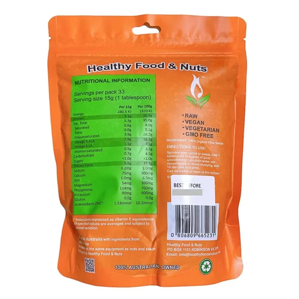 Hạt Chia Seeds hữu cơ Healthy Food & Nuts 1kg của Úc