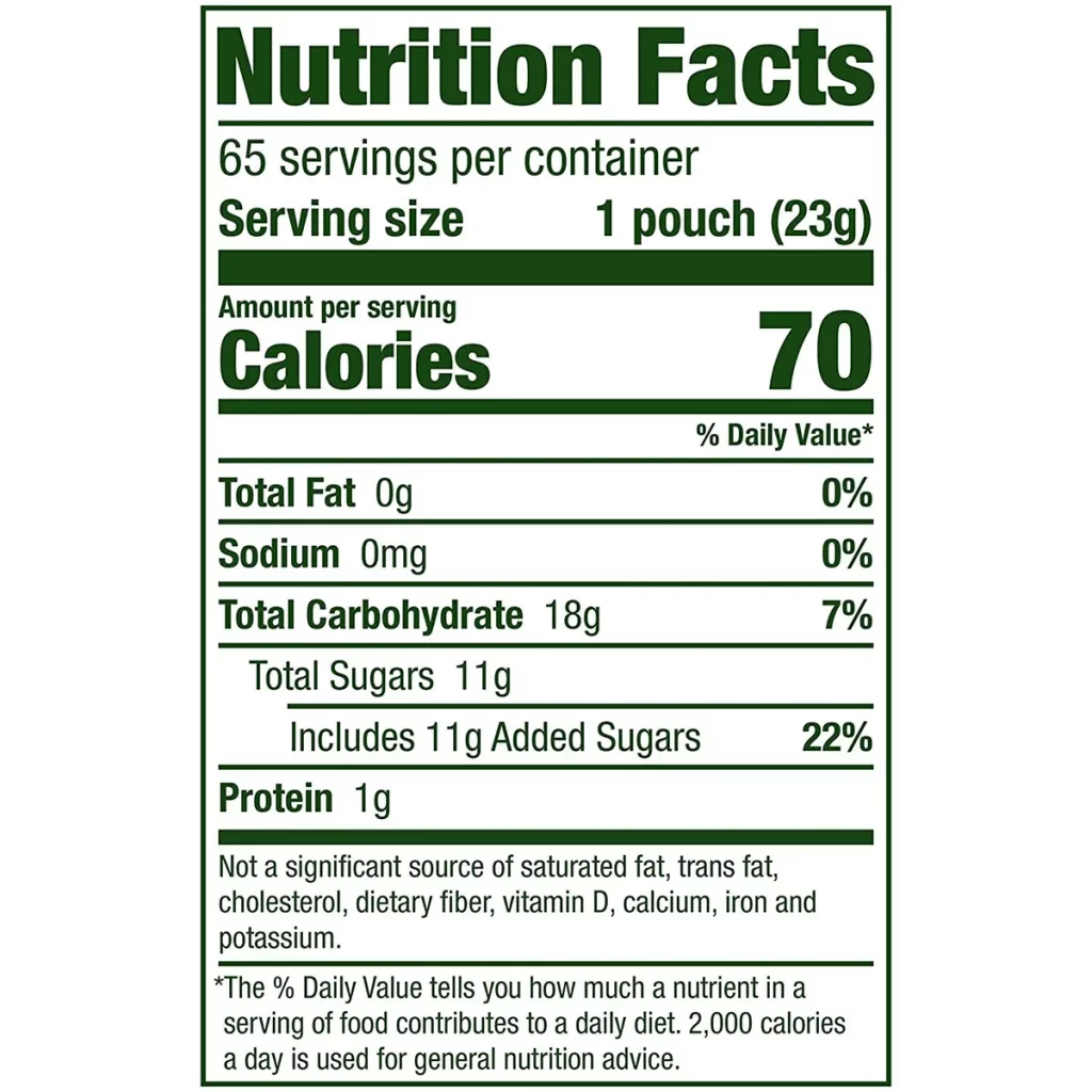 Thành phần kẹo dẻo Gummy Bears vị  trái cây Organic Black Forest 65 gói của Mỹ Thành phần kẹo dẻo Gummy Bears vị  trái cây Organic Black Forest 65 gói của Mỹ