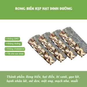 Thành phần Rong biển kẹp hạt dinh dưỡng mix hạt siêu ngon