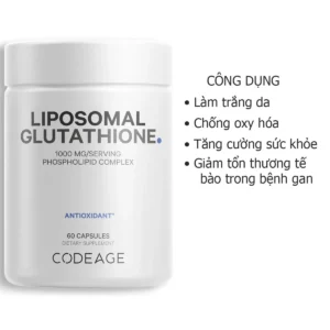 Công dụng Viên uống trắng da Liposomal Glutathione 1000mg 60 viên của Mỹ