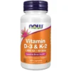 Viên uống Vitamin D3 & K2 Now 1000IU 45mcg 120 viên của Mỹ