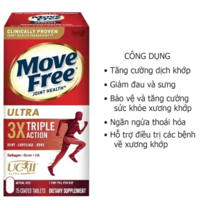 Công dụng Viên Schiff Move Free Ultra 3X Triple Action 75 viên của Mỹ