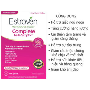 Công dụng  Viên uống Cân Bằng Nội Tiết Tố cho Phụ Nữ Estroven 84 viên của Mỹ