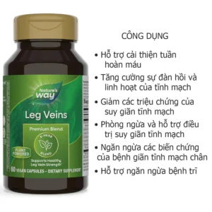 Công dụng Viên uống hỗ trợ giảm suy giãn tĩnh mạch Leg Veins 60 viên của Mỹ