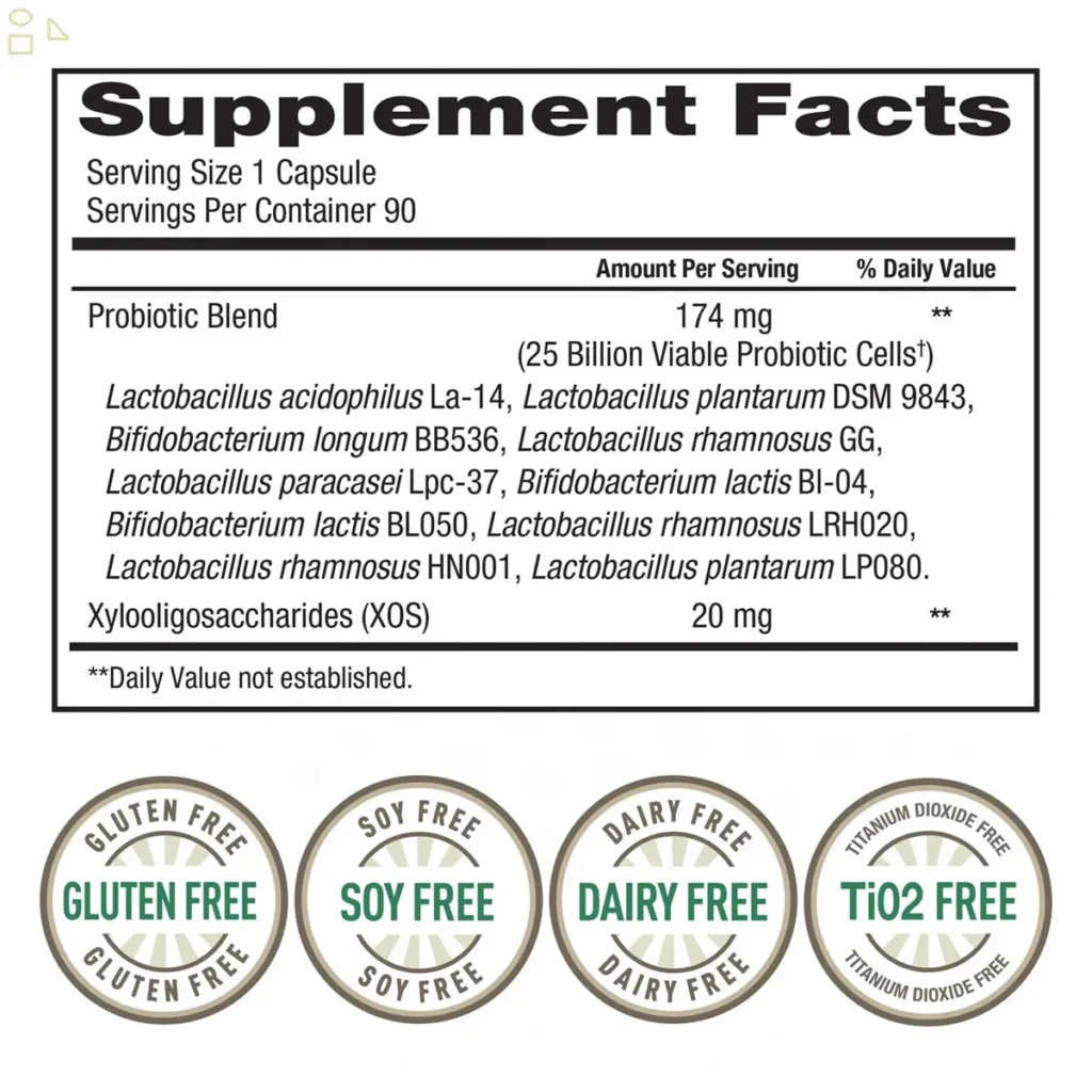 Thành phần Men vi sinh phụ khoa Women’s Daily Probiotic cho nữ 90 viên của Mỹ