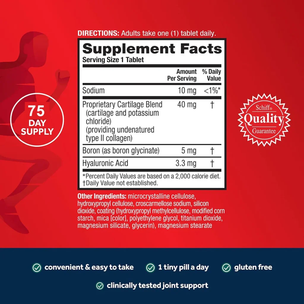 Thành phần Viên Schiff Move Free Ultra 3X Triple Action 75 viên của Mỹ