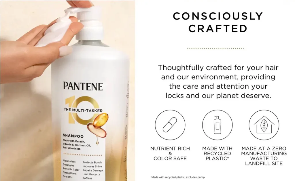 Giới thiệu Dầu gội Pantene The Multi Tasker 10 in 1 Shampoo 1.13L Mỹ