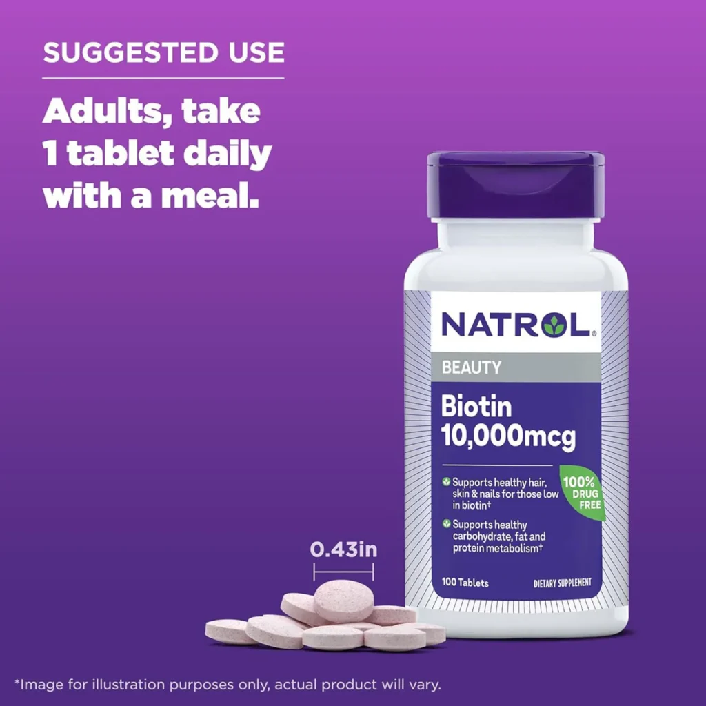 Giới thiệu Viên Natrol Biotin 10,000mcg hỗ trợ mọc tóc và ngăn rụng tóc