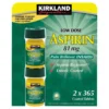 Viên uống Aspirin 81mg Kirkland Low Dose của Mỹ