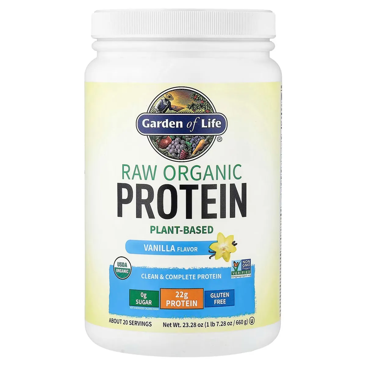 Bột Protein thực vật hữu cơ Raw Organic Protein Vanilla của Mỹ