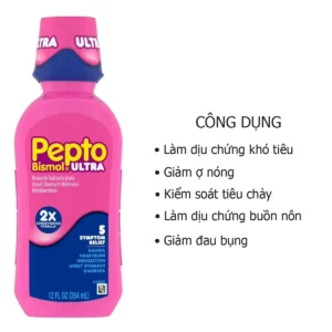 Công dụng Siro Pepto Bismol Ultra hỗ trợ tiêu hóa và dạ dày 354ml của Mỹ