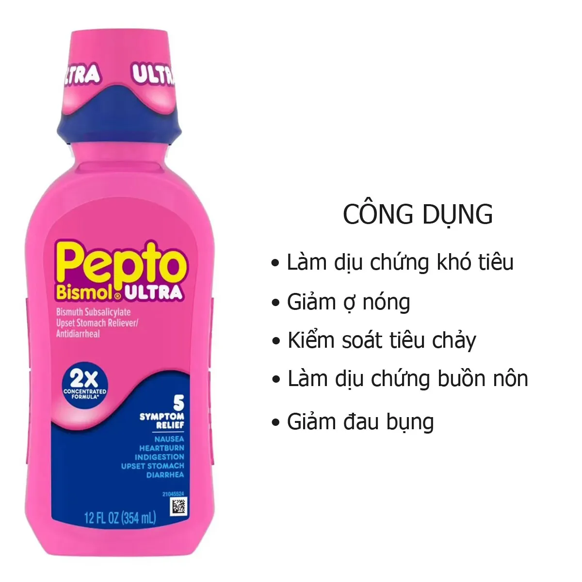 Công dụng Siro Pepto Bismol Ultra hỗ trợ tiêu hóa và dạ dày 354ml của Mỹ  Công dụng Siro Pepto Bismol Ultra hỗ trợ tiêu hóa và dạ dày 354ml của Mỹ