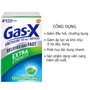 Công dụng Viên giảm đầy hơi khó tiêu Gas X Extra Strength 120 viên