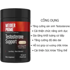 Công dụng Viên tăng cường sinh lý Nam Testosterone Weider Prime Mỹ
