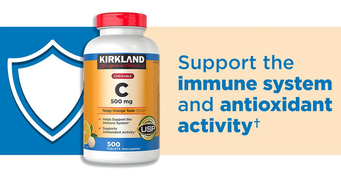 Giới thiệu Viên ngậm Vitamin C 500mg Kirkland 500 viên của Mỹ 