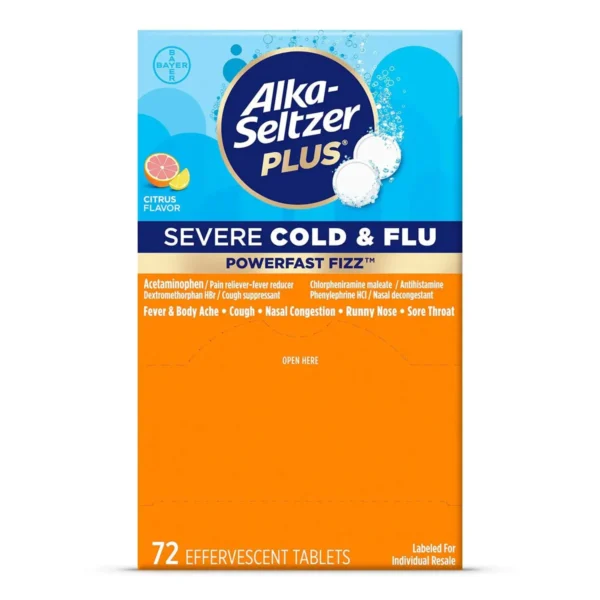 Viên sủi trị Cảm lạnh và Cảm cúm Alka Seltzer Plus của Mỹ