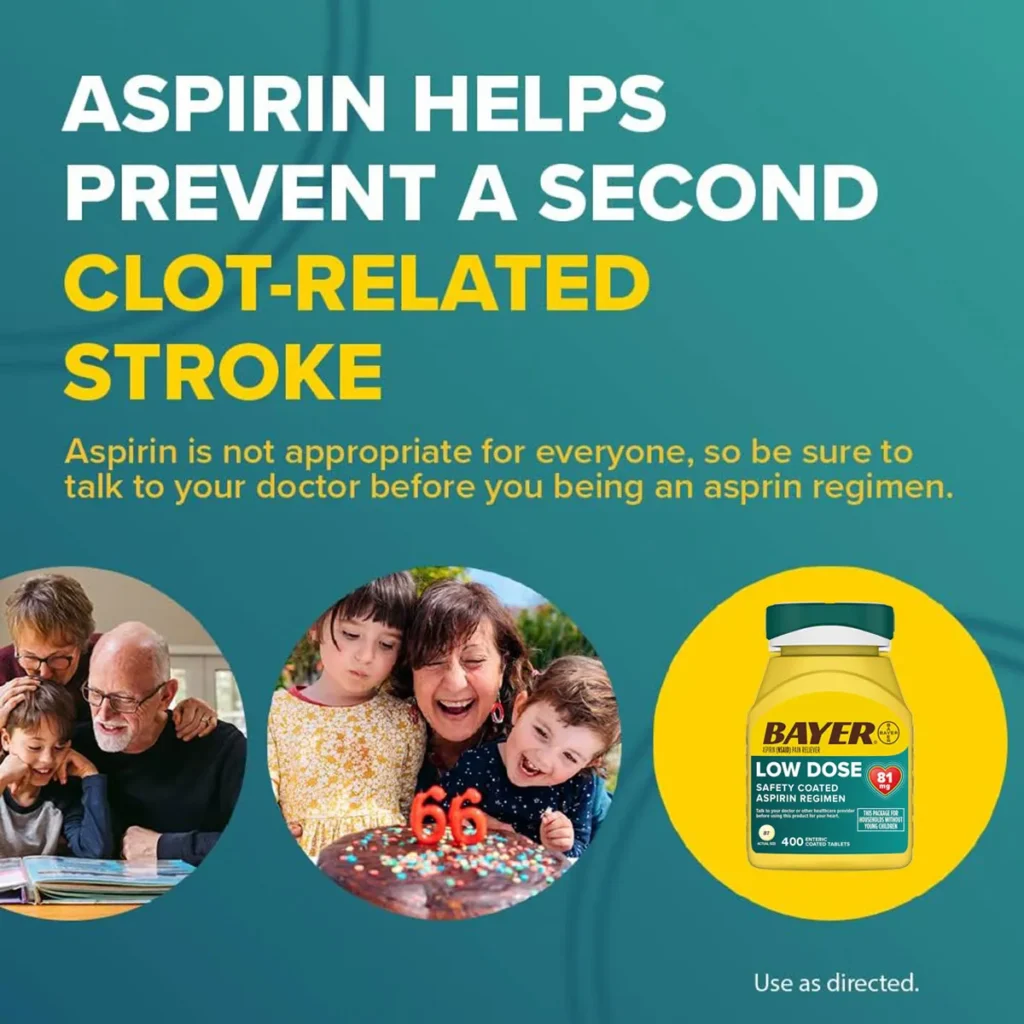 Giới thiệu Viên uống Bayer Low Dose Aspirin 81mg 400 viên của Mỹ