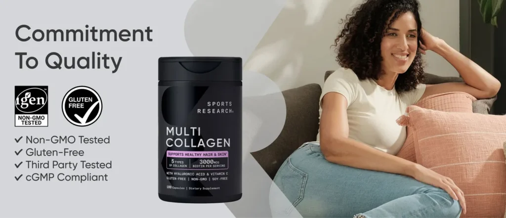 Giới thiệu Viên uống Multi Collagen Sports Research 180 viên của Mỹ