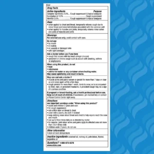 Thành phần Dầu ấm ngực Vicks VapoRub Cough Suppressant 100g của Mỹ