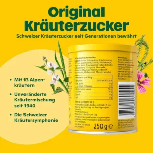 Thành phần Kẹo Ricola chiết xuất thảo dược Ricola Original 250g của Đức