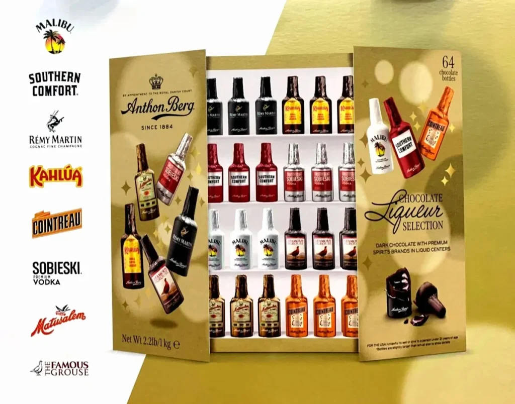 Giới thiệu Socola rượu Anthon Berg Chocolate 64 chai 1kg của Mỹ