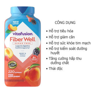 Công dụng  Kẹo dẻo bổ sung chất xơ Vitafusion Fiber Well 220 viên của Mỹ