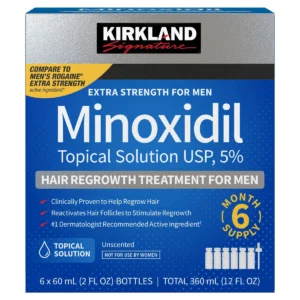 Gel Minoxidil Kirkland Hỗ Trợ Mọc Tóc Hộp 6 ống x60ml của Mỹ