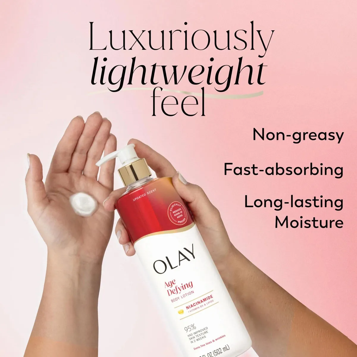 Giới thiệu Dưỡng thể Olay Age Defying Niacnamide Body Lotion 502ml Mỹ