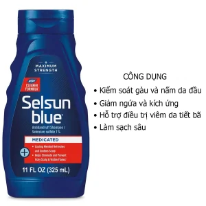 Công dụng Dầu gội trị gàu Selsun Blue Medicated Shampoo 325ml Mỹ