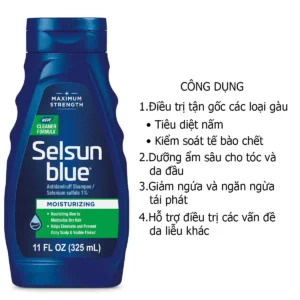 Công dụng Dầu gội trị gàu Selsun Moisturizing Shampoo 325ml Mỹ