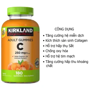 Công dụng Kẹo dẻo vitamin C Kirkland Adult Gummies C 250mg của Mỹ