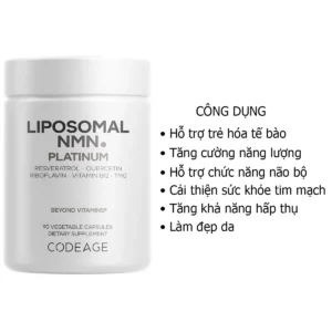 Công dụng Viên Liposomal NMN Platinum CodeAge 90 viên của Mỹ