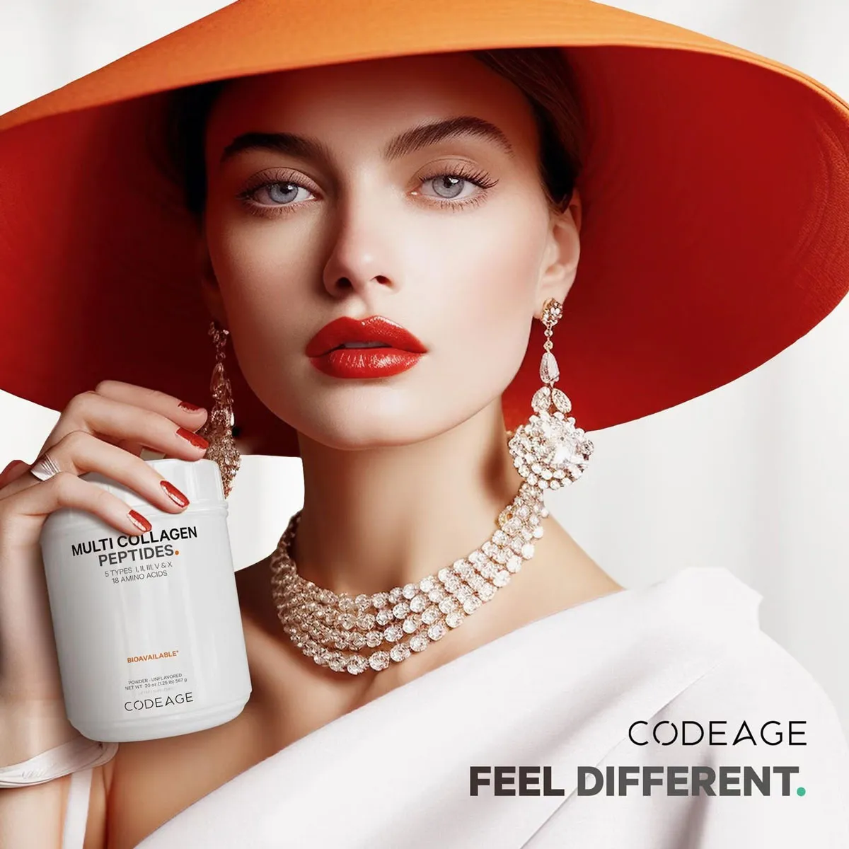 Giới thiệu Bột Multi Collagen Peptides 18 Amino acids 567g CodeAge Mỹ
