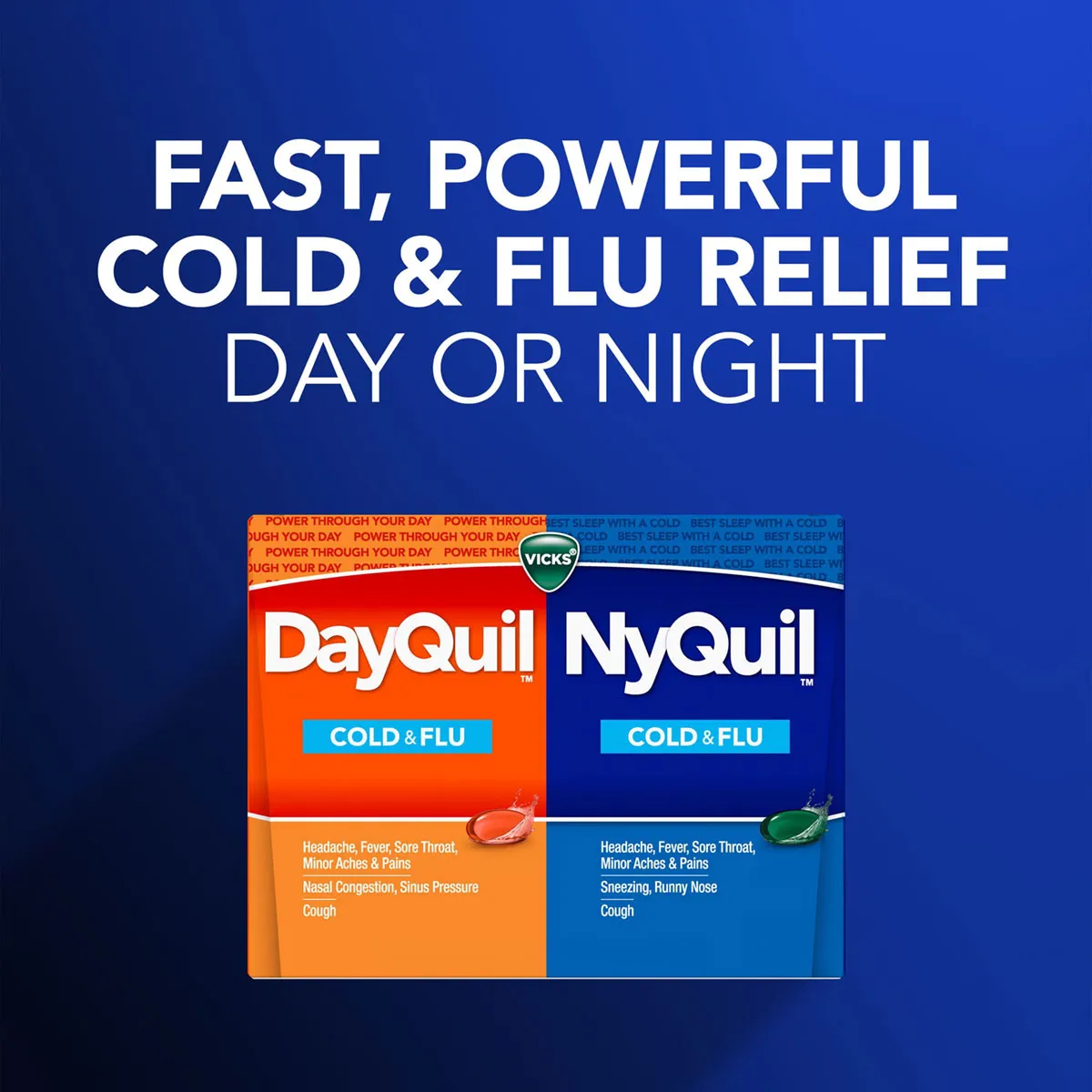 Giới thiệu Viên DayQuil & NyQuil Cold & Flu Vicks của Mỹ