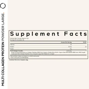 Thành phần Bột Multi Collagen Peptides 18 Amino acids 567g CodeAge Mỹ