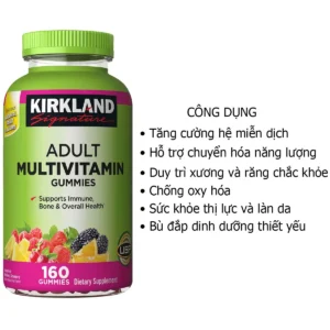 Công dụng Kẹo dẻo Vitamin tổng hợp Adult Multivitamin Gummies Kirkland