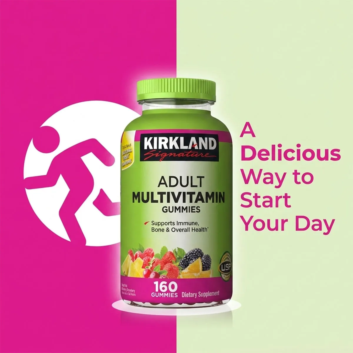 Giới thiệu Kẹo dẻo Vitamin tổng hợp Adult Multivitamin Gummies Kirkland